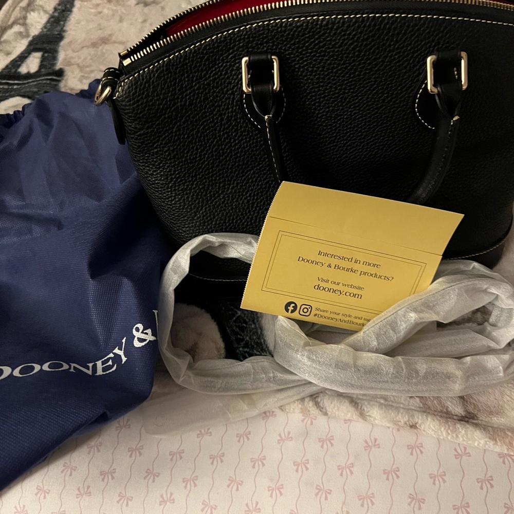 Dooney & Bourke large satchel Black/Black EUC - Picture 7 of 10